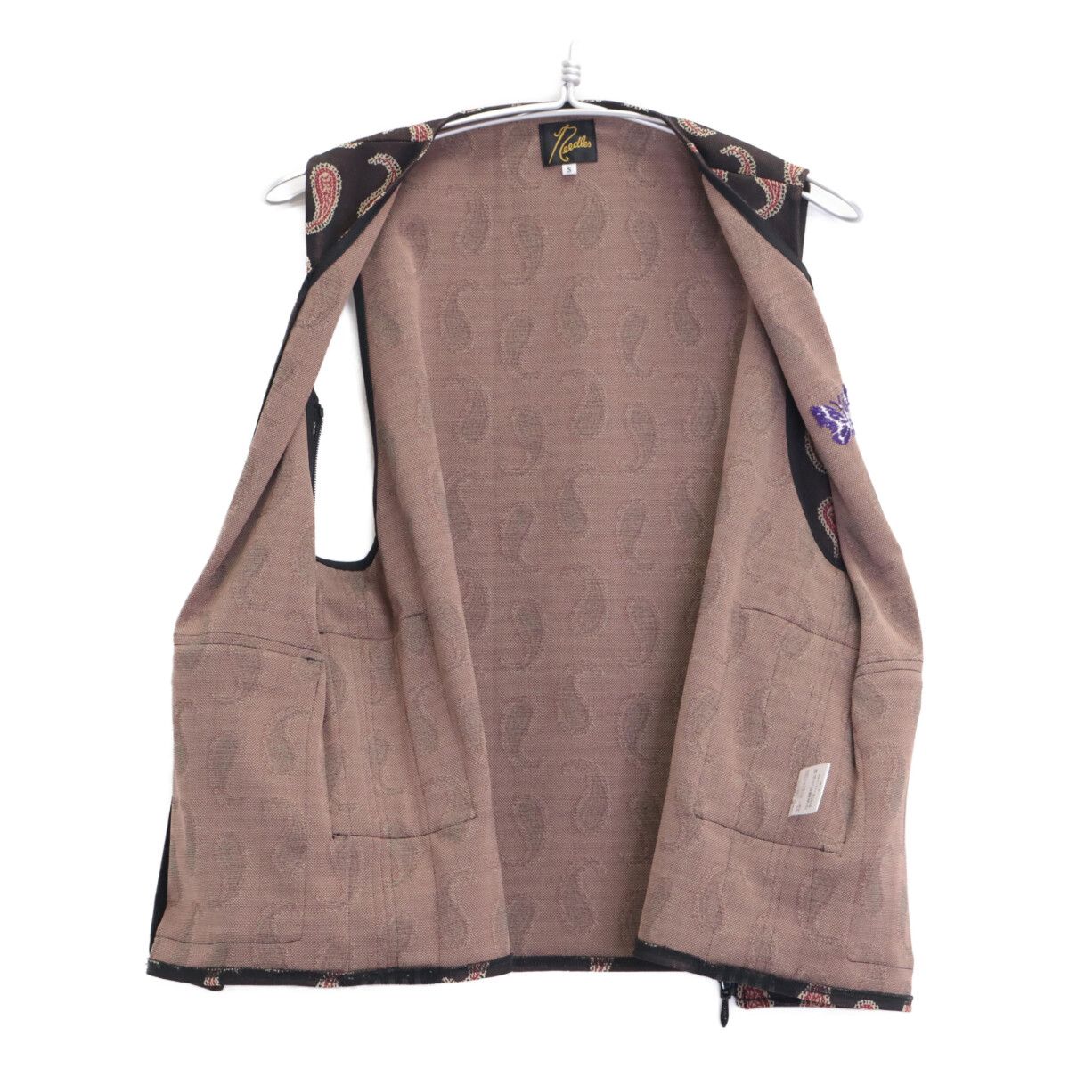 needles ニードルズ QV1513 ペイズリー柄 Radio Vest Poly Jacquard