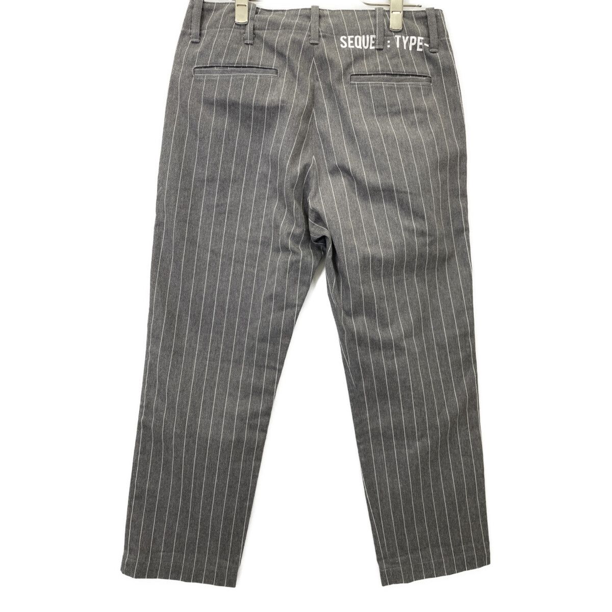 sequel シークェル ストライプパンツ SEQUEL シークエル ｸﾞﾚｰ TYPE Fｽﾄﾗｲﾌﾟ ﾃﾞﾆﾑ ﾊﾟﾝﾂ S - メルカリ