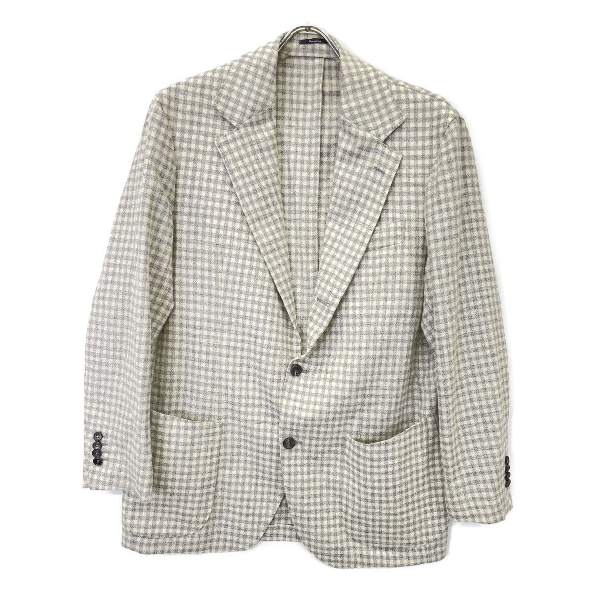 Sartorio サルトリオ SG5250 ｸﾞﾘｰﾝ×ｸﾞﾚｰ ｳｰﾙｱﾙﾊﾟｶ ﾁｪｯｸ柄 2B ﾃｰﾗｰﾄﾞ