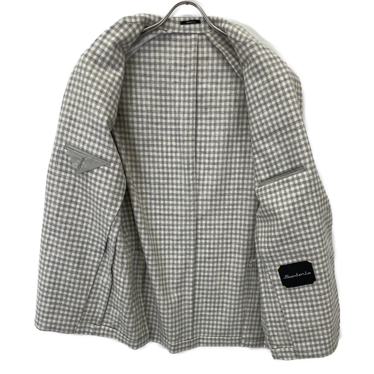 Sartorio サルトリオ SG5250 ｸﾞﾘｰﾝ×ｸﾞﾚｰ ｳｰﾙｱﾙﾊﾟｶ ﾁｪｯｸ柄 2B ﾃｰﾗｰﾄﾞ