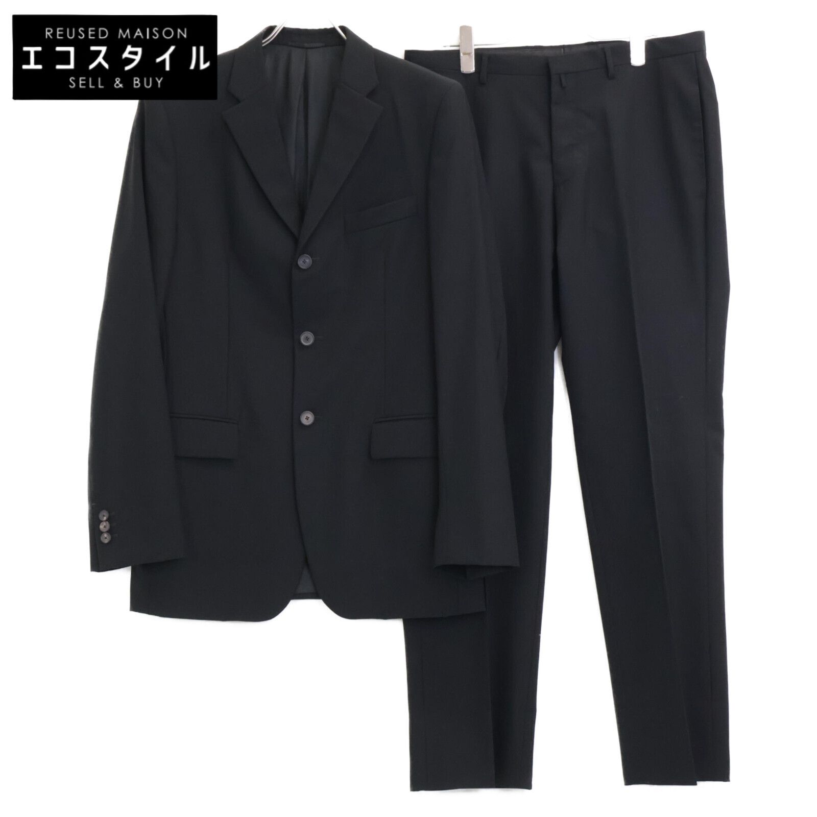 JIL SANDER ジルサンダー スーツ 黒 ブラック セットアップ 上下 JIL SANDER ジルサンダー スーツ 黒 ブラック セットアップ 上下 JIL