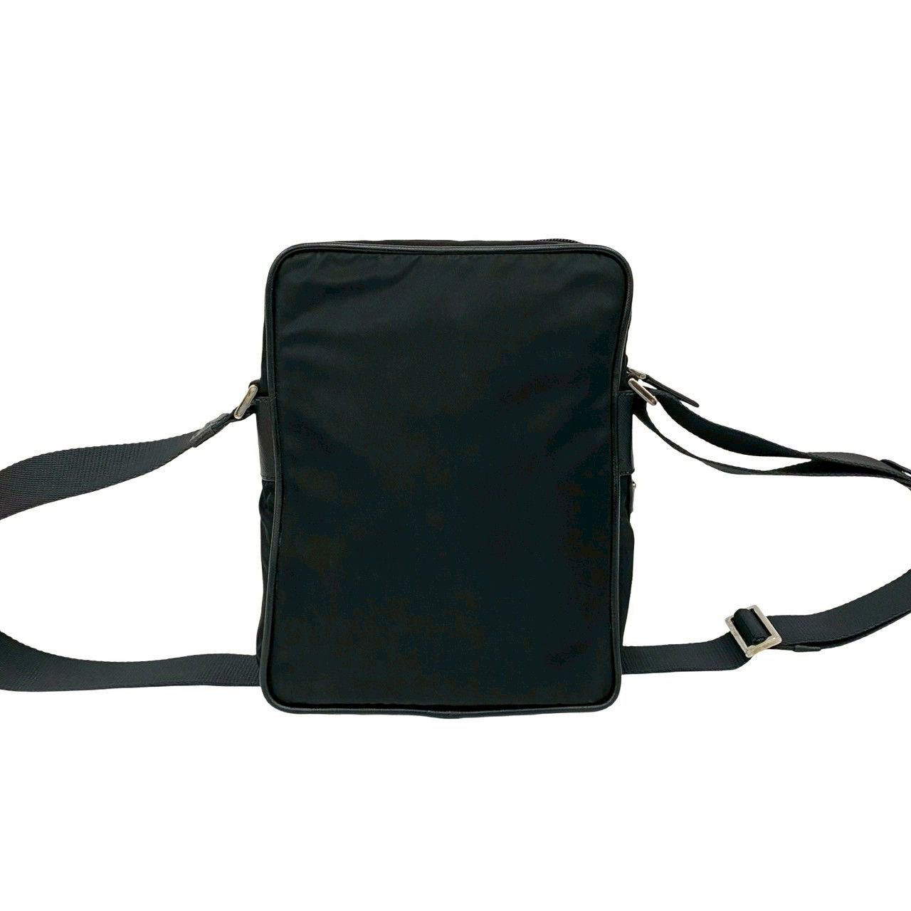 極 美品 袋付き PRADA プラダ 三角ロゴ 金具 ナイロン サフィアーノ