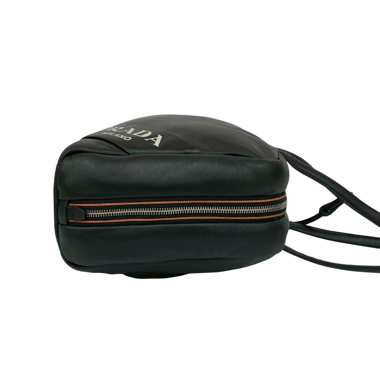 極 美品 希少品 PRADA プラダ ロゴ レザー 本革 トートバッグ セミ