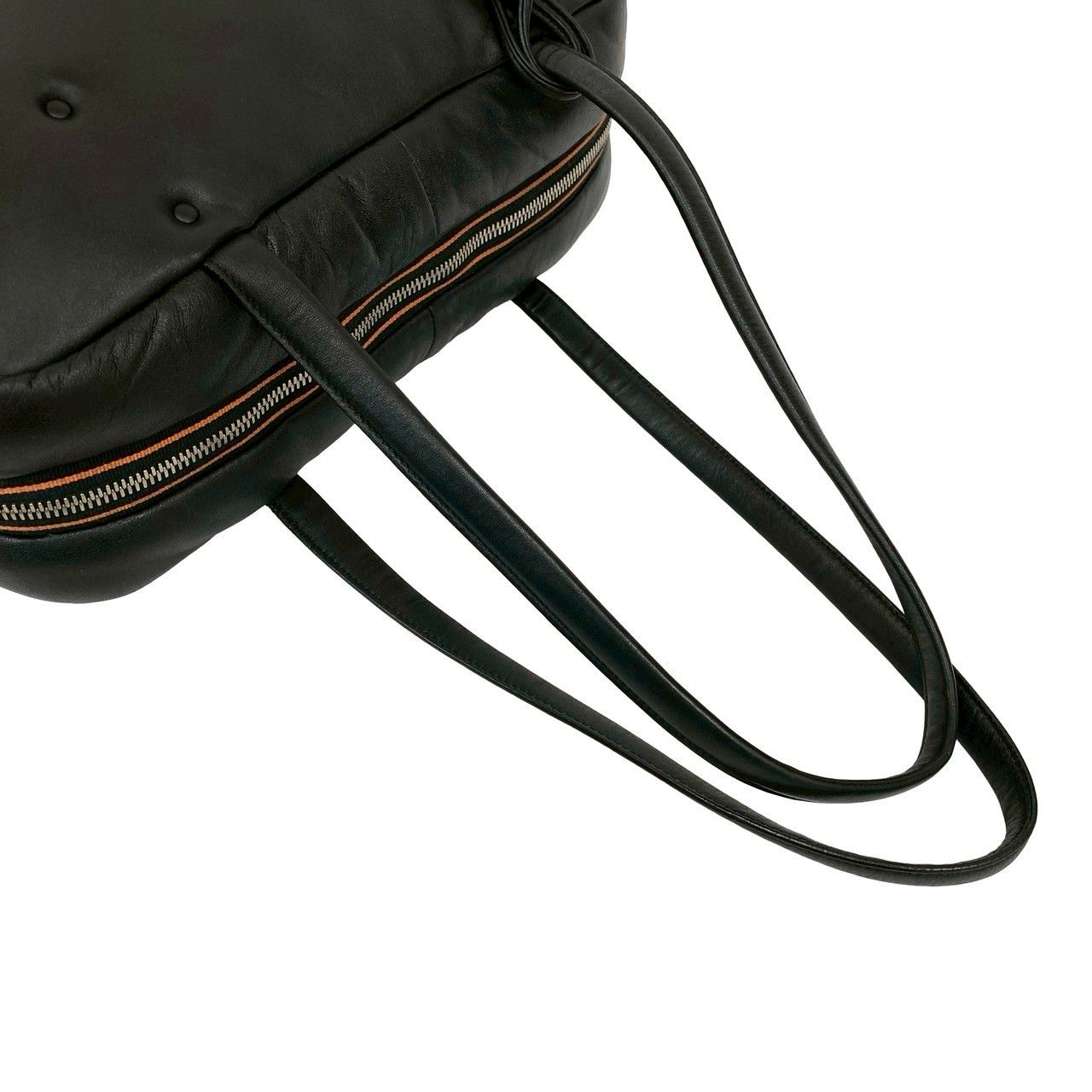 極 美品 希少品 PRADA プラダ ロゴ レザー 本革 トートバッグ セミ