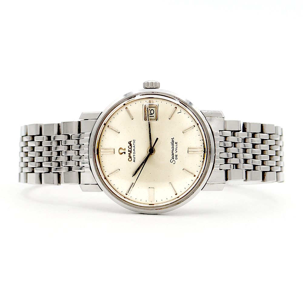 OMEGA オメガ シーマスター DeVille デビル 166.02 デイト シルバー SS