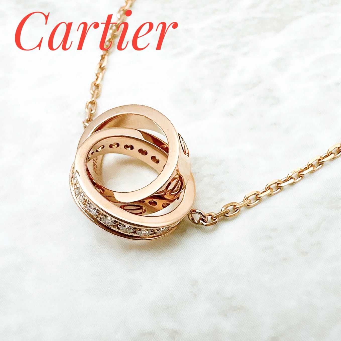 美品🌟Cartier ベビーラブ ダイヤモンド ピンクゴールド ネックレス 約
