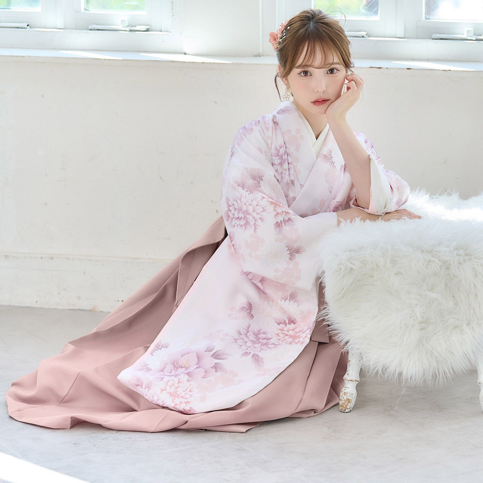 新品☆袴4点セット 卒業式 小学生から大学生 春のはんなり花乙女