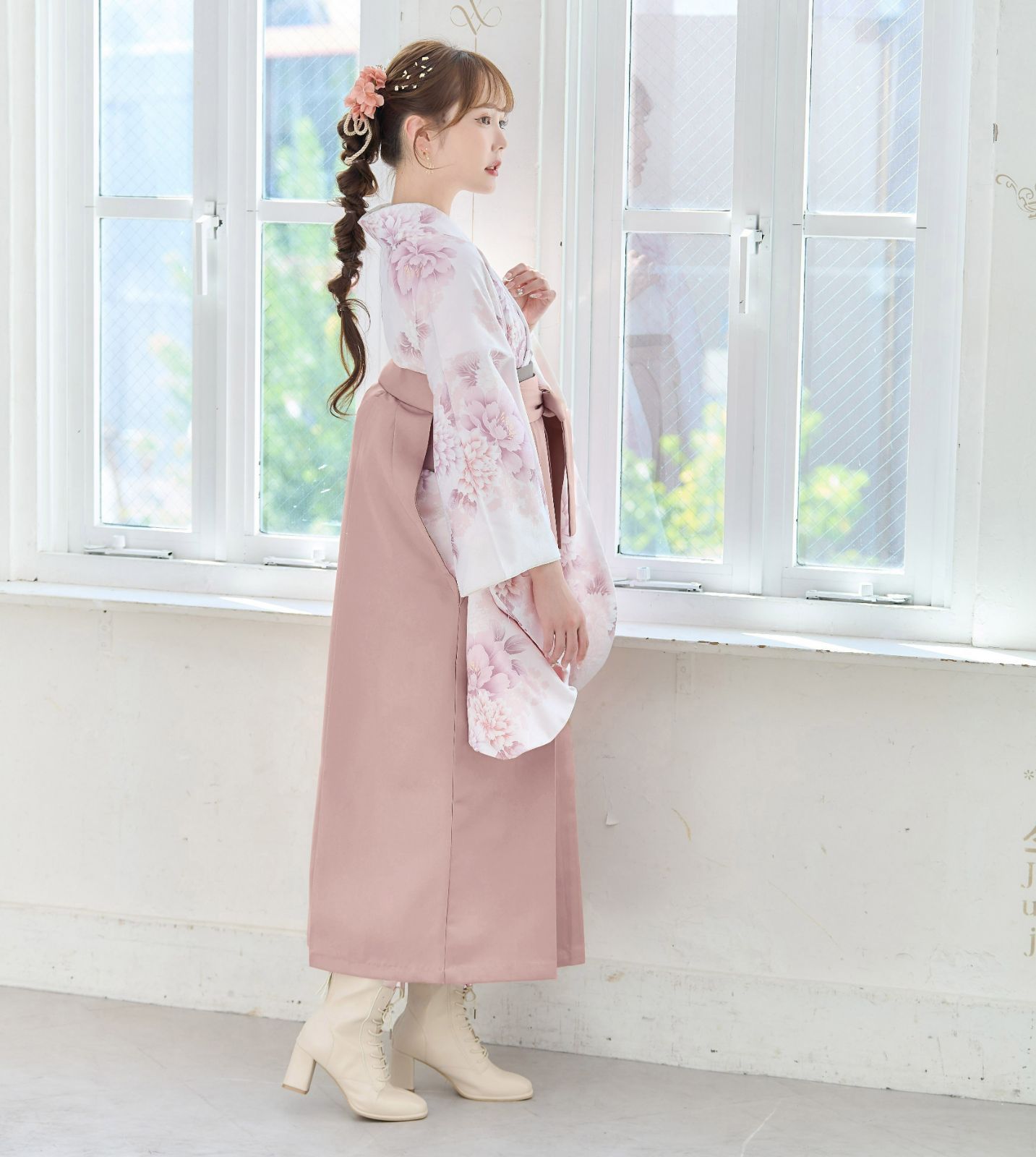 新品☆袴4点セット 卒業式 小学生から大学生 春のはんなり花乙女 