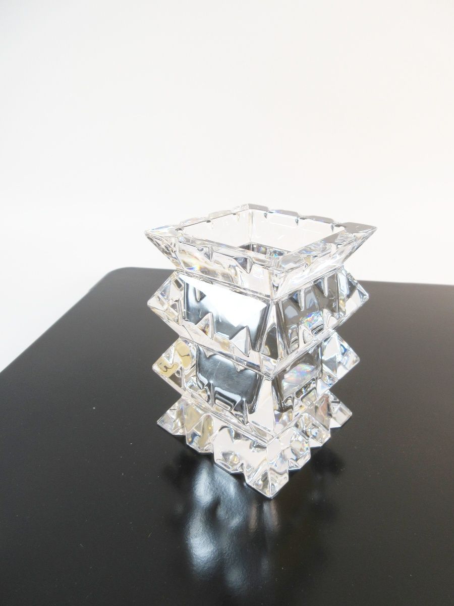 Baccarat バカラ アルルカン クリスタルフラワーベース 花瓶 スクエア