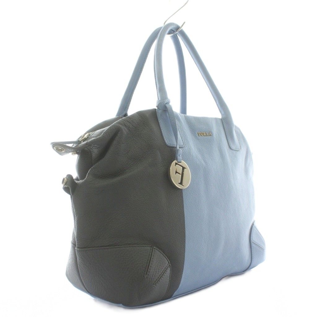 希少】FURLA フルラ 2way ハンドバッグ ショルダーバッグ グレー 高級 