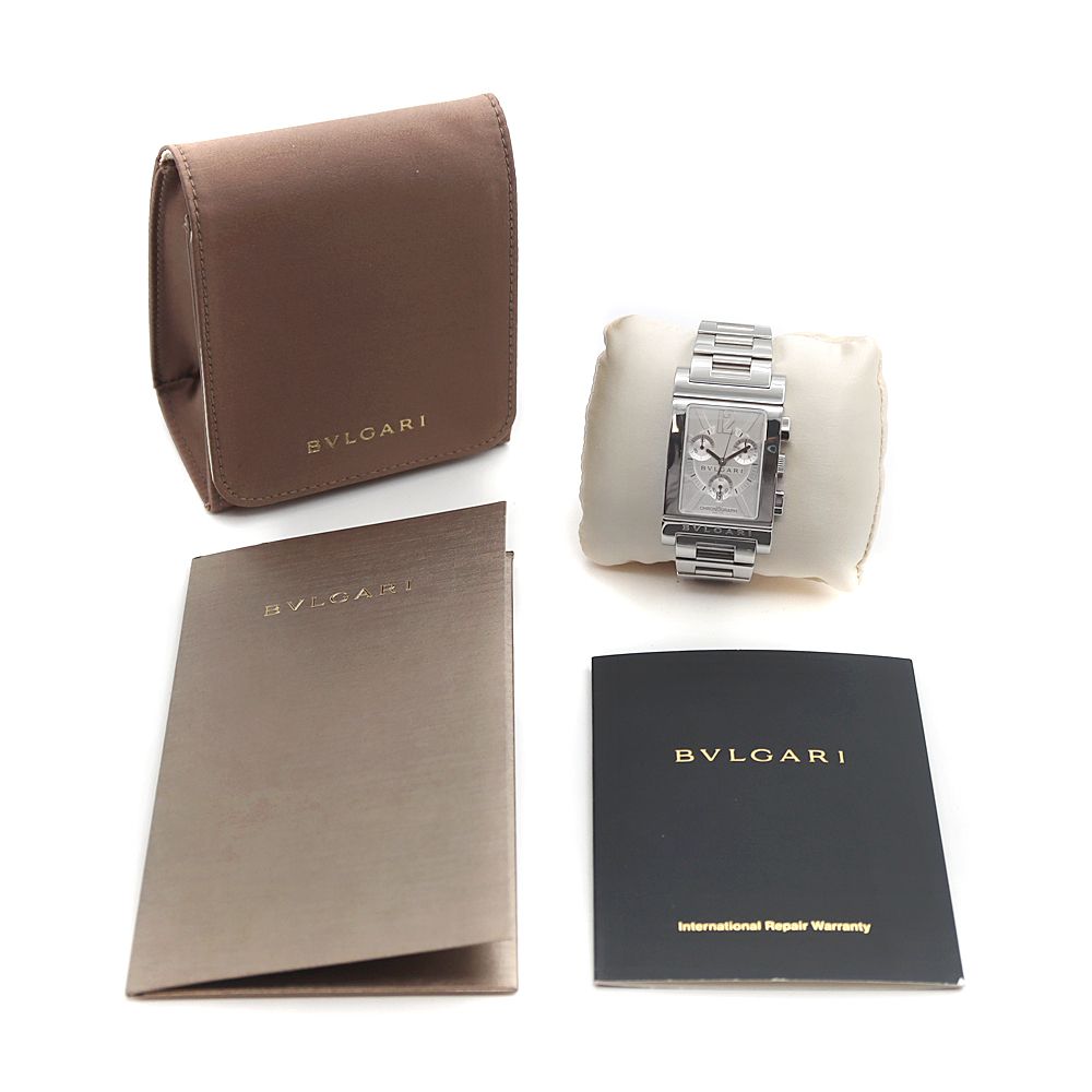 電池交換済 BVLGARI ブルガリ レッタンゴロ クロノグラフ RTC49S