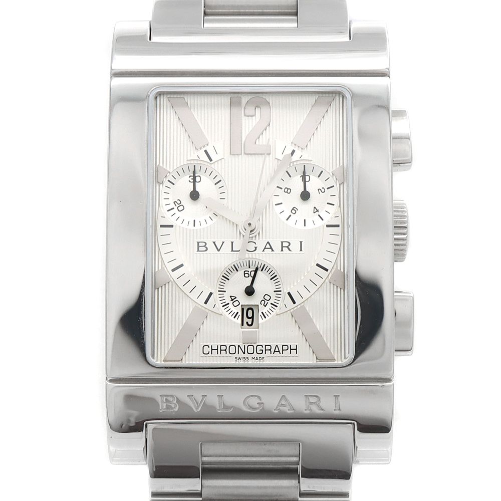 電池交換済 BVLGARI ブルガリ レッタンゴロ クロノグラフ RTC49S