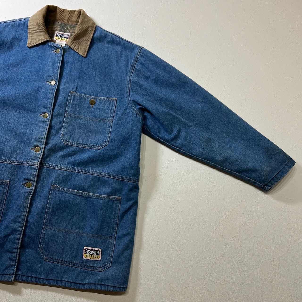 90s USA BIG SMITH 裏地ブランケット デニムジャケット カバーオール