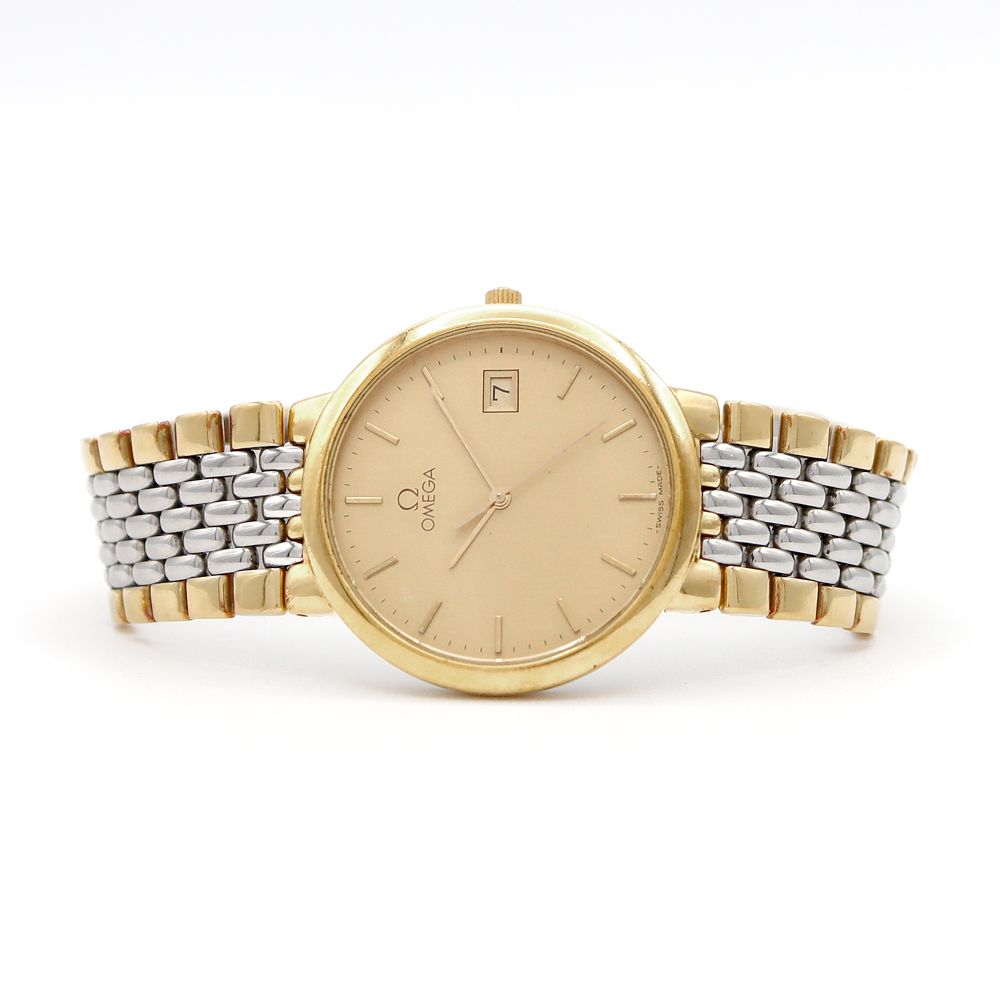 電池交換済 OMEGA オメガ DeVille デビル Cal.1430 デイト 30m防水