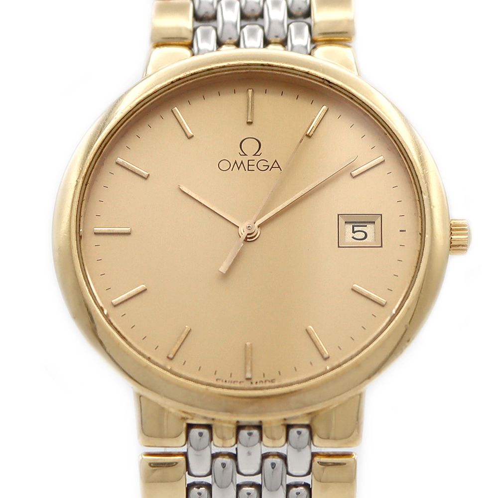 電池交換済 OMEGA オメガ DeVille デビル Cal.1430 デイト 30m防水