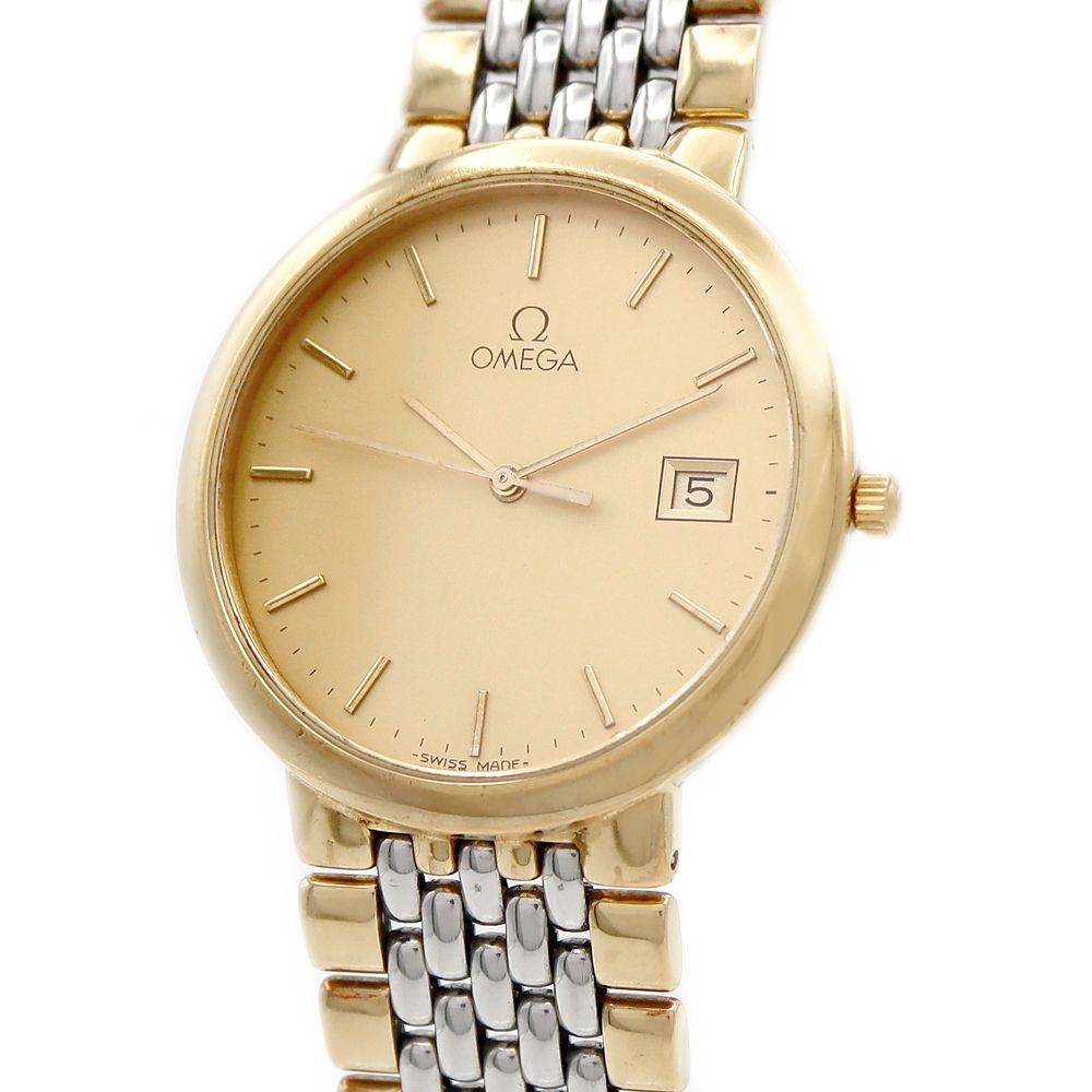 電池交換済 OMEGA オメガ DeVille デビル Cal.1430 デイト 30m防水