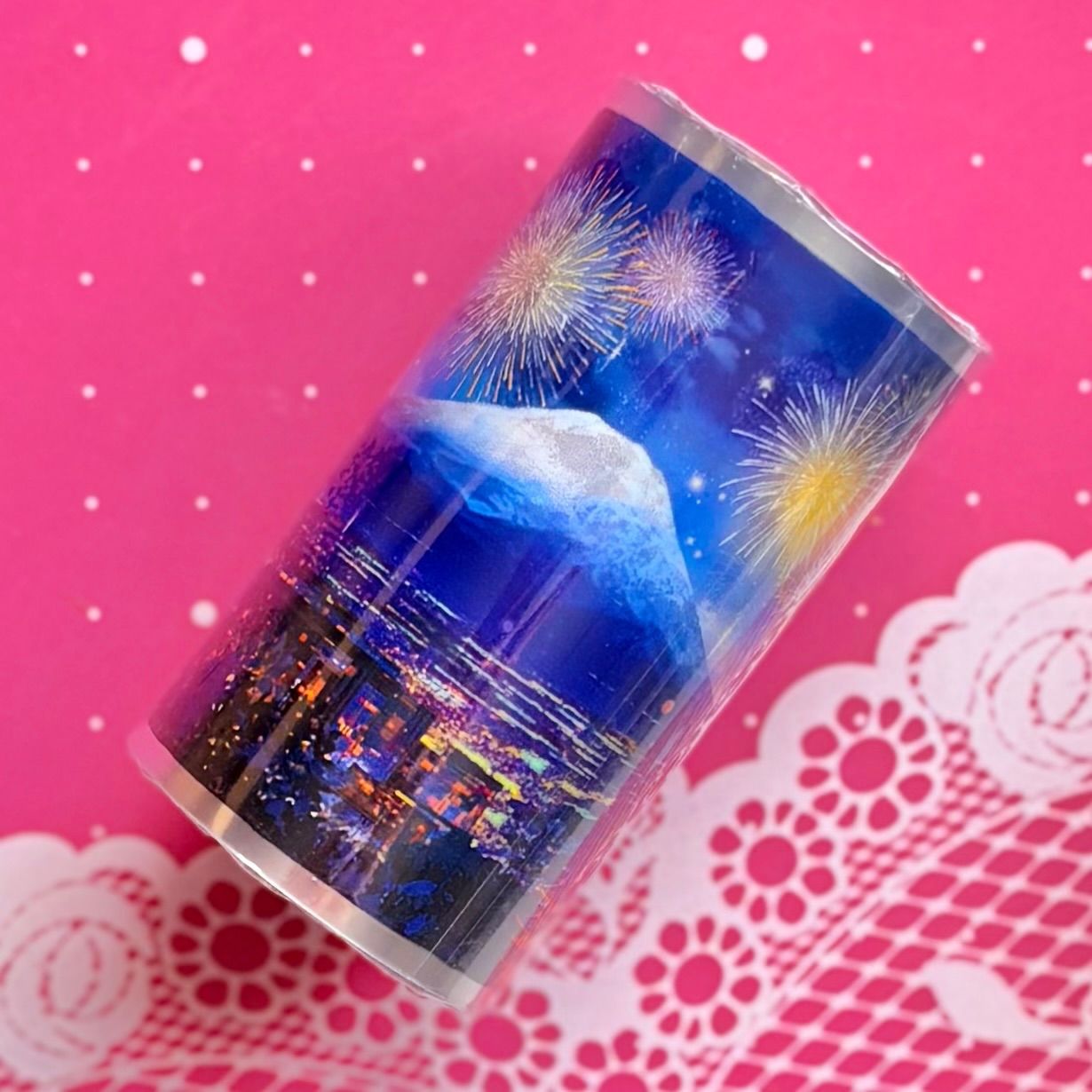 PET 夜宴花火祭 7cm×5m 海外マスキングテープ　海外マステ PET 夜宴花火祭 7cm×5m 100cm/loop 海外マスキングテープ 海外マステ