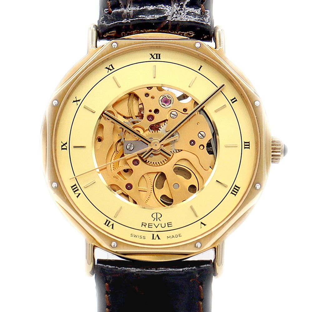 REVUE THOMMEN レビュートーメン 裏スケ シャンパンゴールド