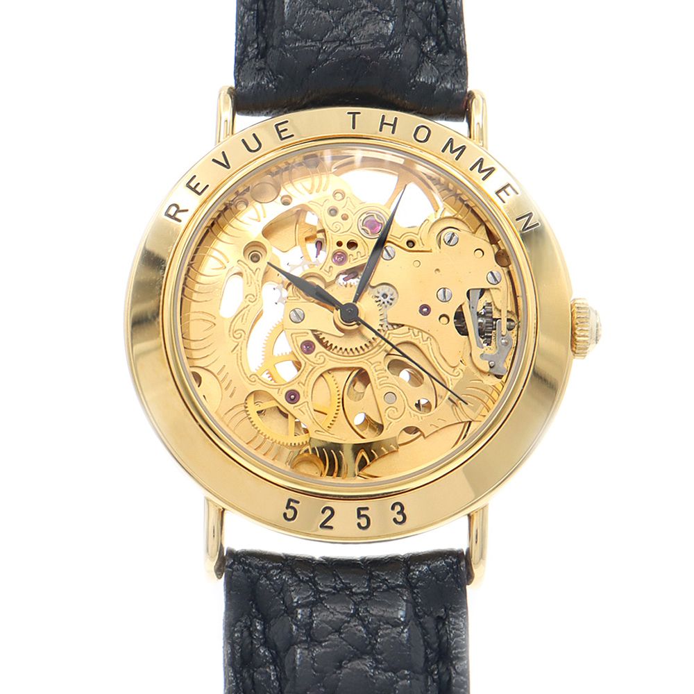 REVUE THOMMEN レビュートーメン スケルトン ゴールド YGP イエロー