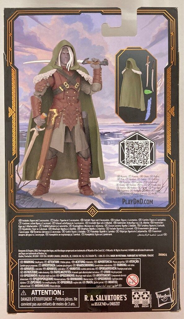 HASBRO GOLDEN ARCHIVE R A SALVATORE DRIZZT