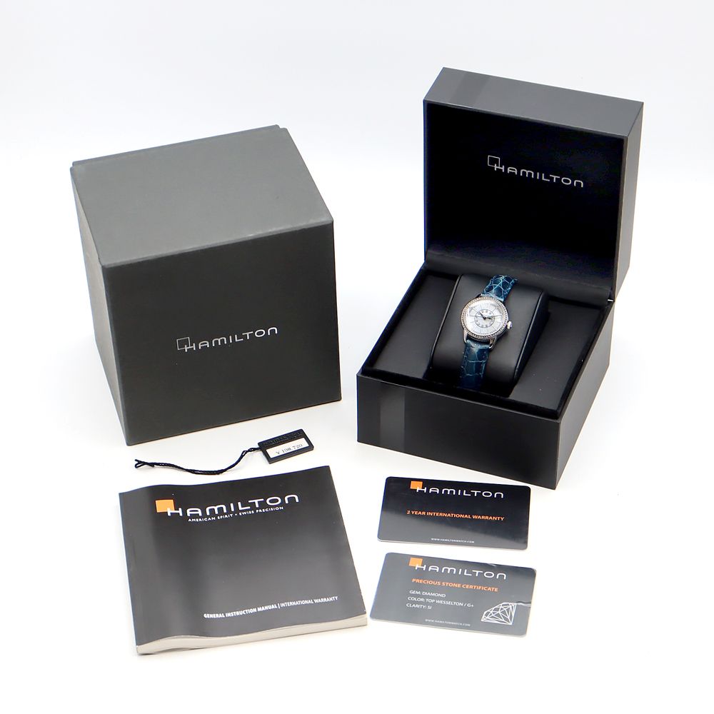 電池交換済 HAMILTON ハミルトン レイルロード ダイヤベゼル H403910