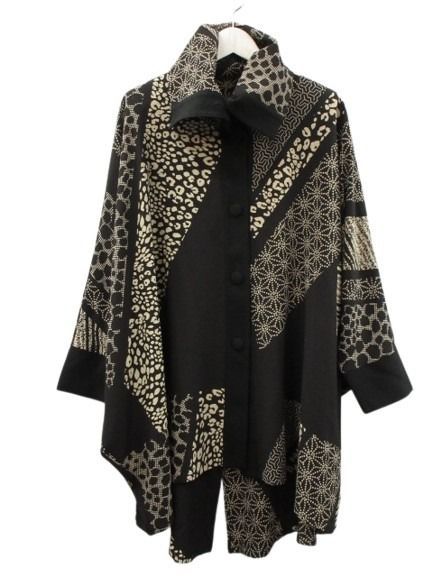 シセンドウ 詩仙堂 HITOSHI TAMURA ちりめん 縮緬 ドルマン コート