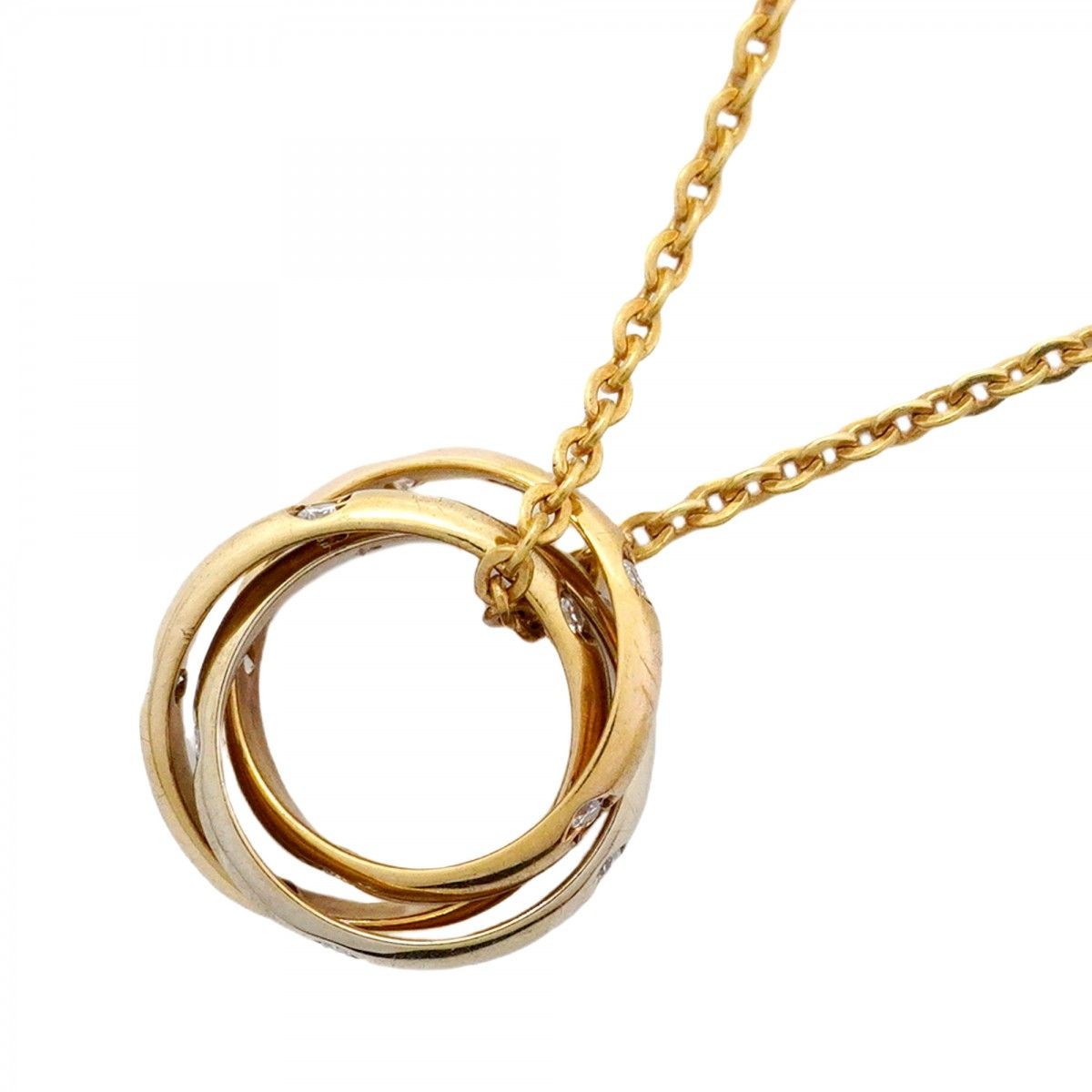 5jpb0558】カルティエ ネックレス ベビートリニティ K18YG イエロー