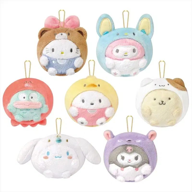 日本正規品 サンリオ 隠れんぼぬいぐるみ ポムポムプリン キーホルダー