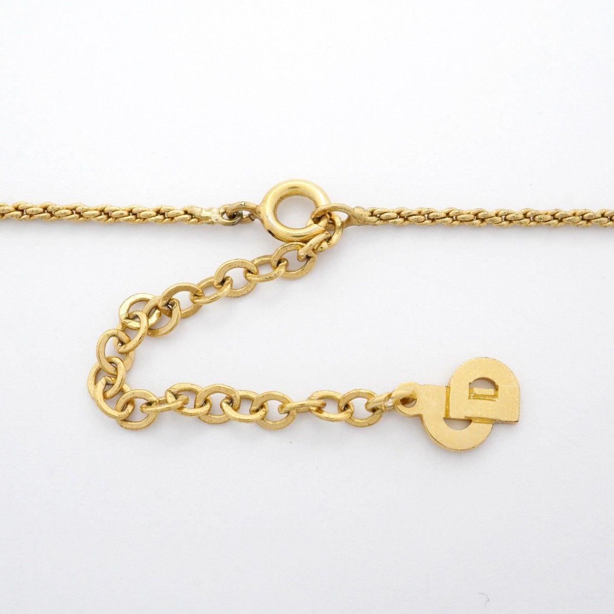 5jpb0545】クリスチャンディオール ネックレス CDロゴ GPメッキ