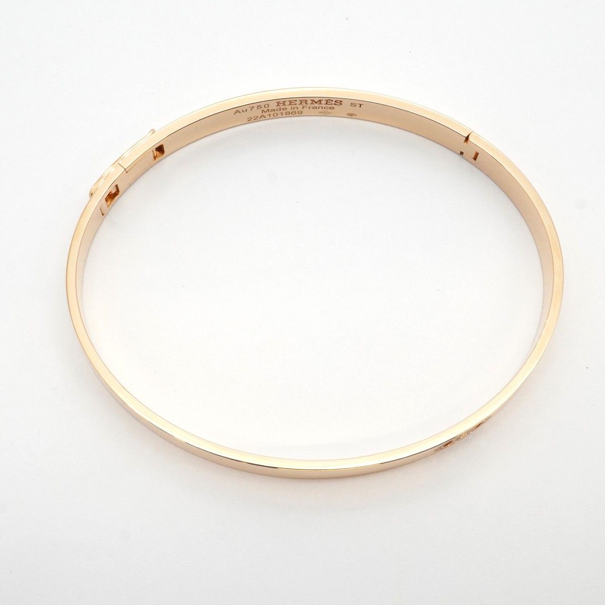 5jpb0549】エルメス バングル Hダンクル K18PG ピンクゴールド