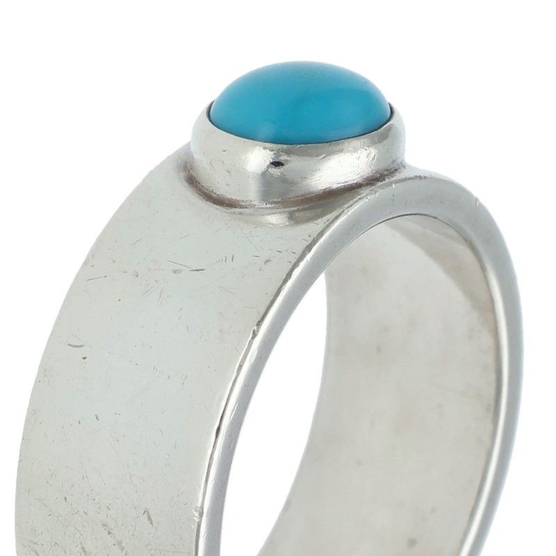 ゴローズ ターコイズ付き平打ち リング メンズ 17号 ※12/28～1/6 発送