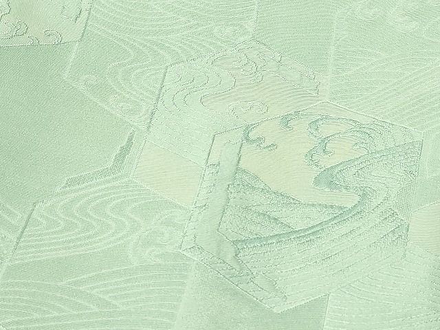 平和屋本店□色無地 まとめて 3点 花柄 立波 紗綾形 地紋 など 着用