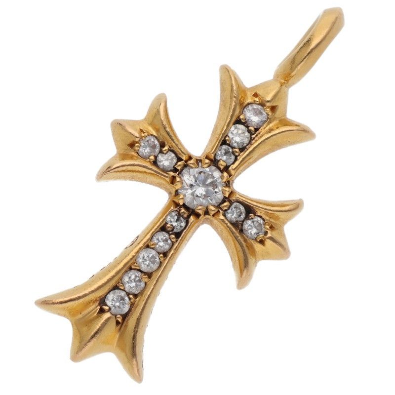 クロムハーツ 22K TNY CRSF P/DMND/タイニーファットクロス PAVEダイヤ