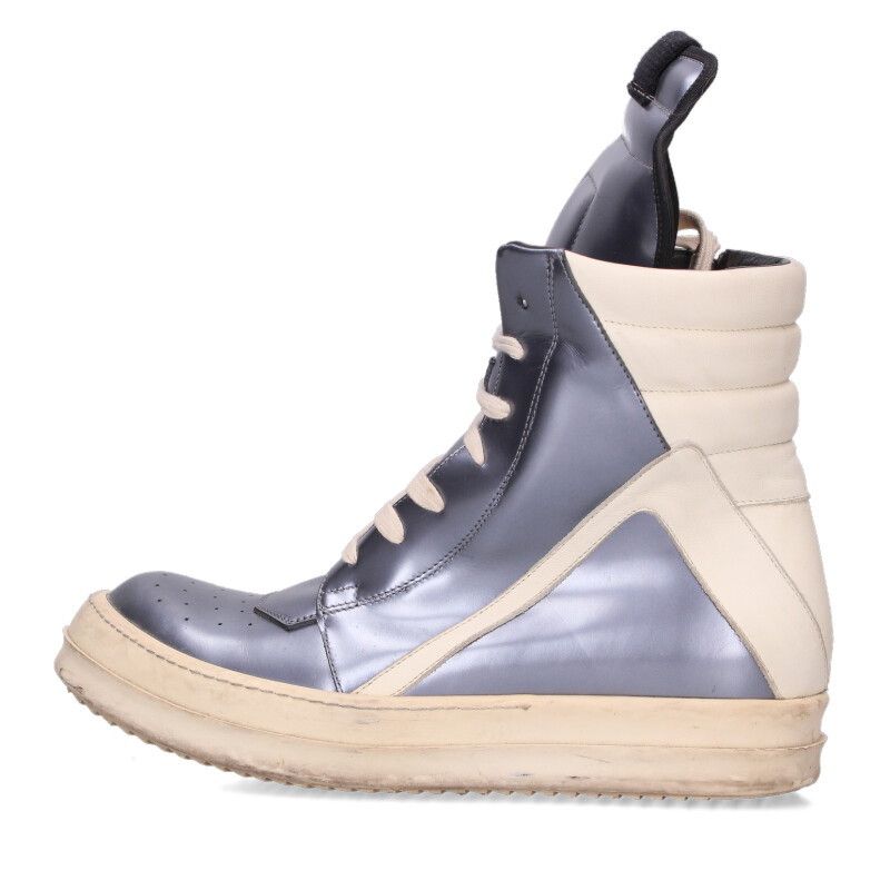 リックオウエンス GEOBASKET メタリックジオバスケットレザー