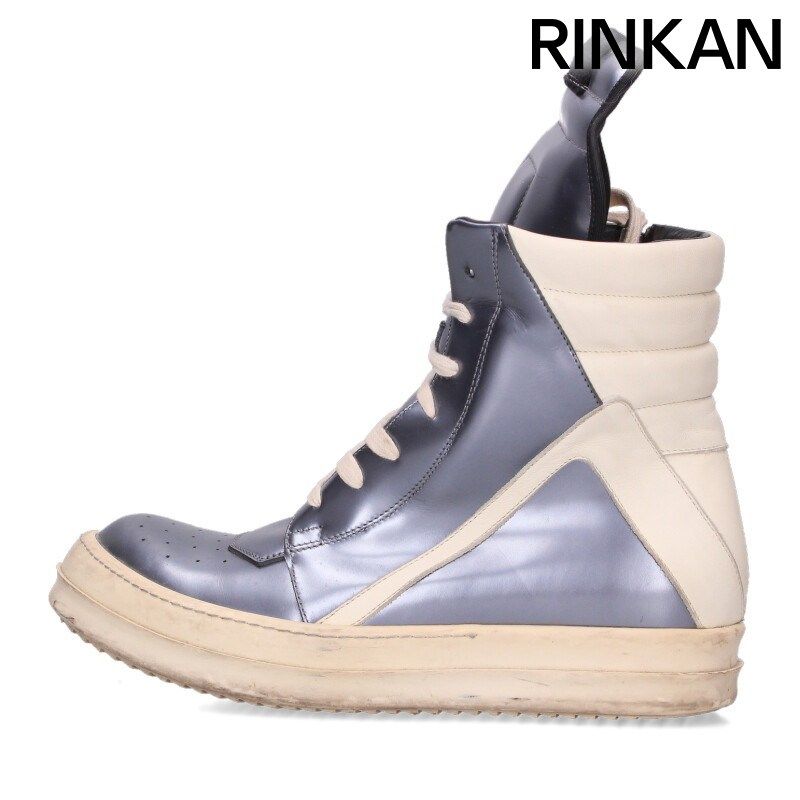 リックオウエンス GEOBASKET メタリックジオバスケットレザー