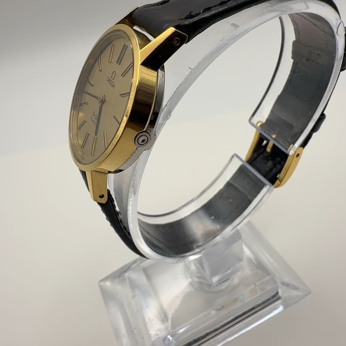 OMEGA オメガ De Ville デビル クオーツ レディース プッシュ式 腕時計