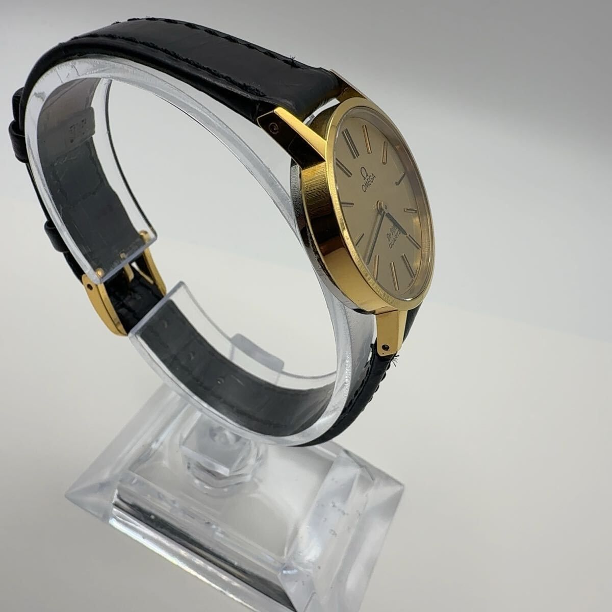 OMEGA オメガ De Ville デビル クオーツ レディース プッシュ式 腕時計