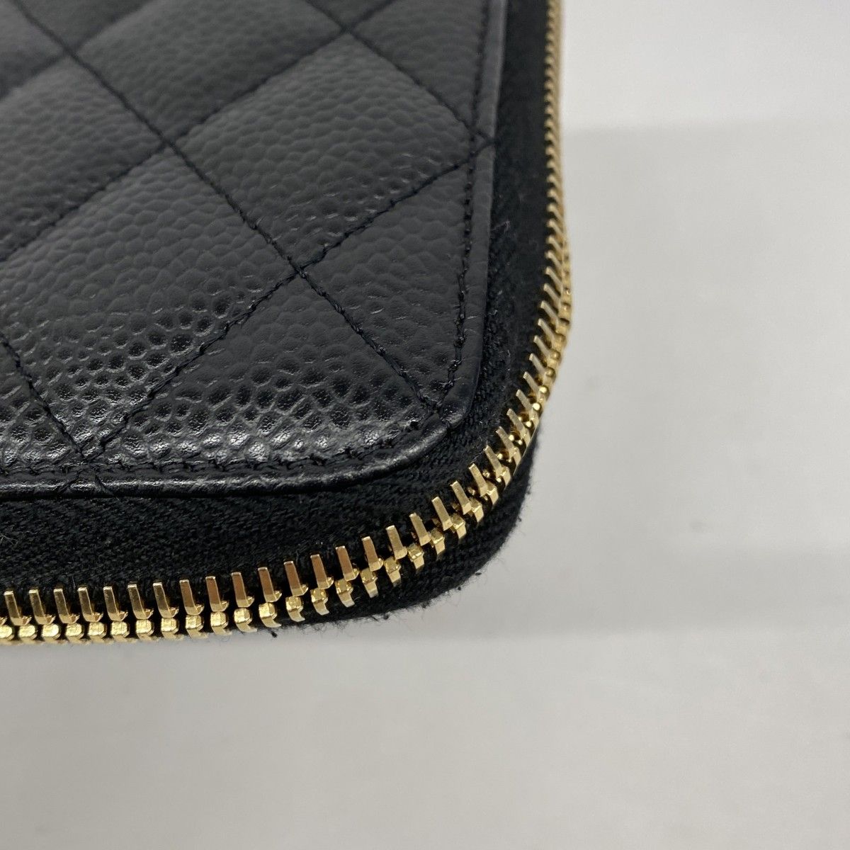 5pd5594-k】シャネル 長財布 マトラッセ キャビアスキン ブラック