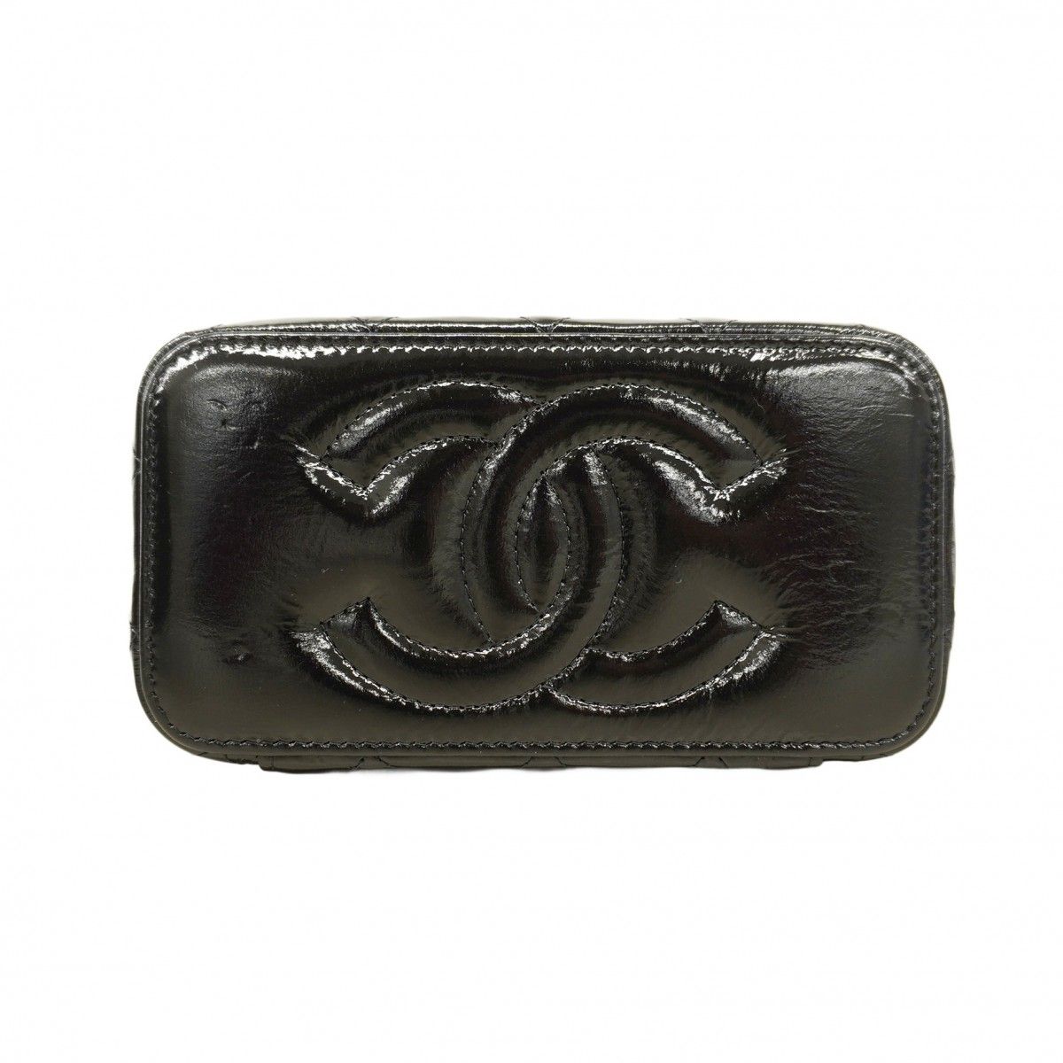 5pd5747】シャネル バニティバッグ マトラッセ シャイニーラムスキン