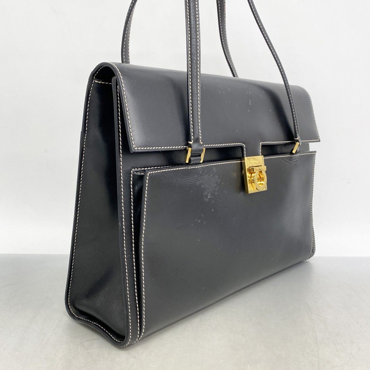 サルヴァトーレ フェラガモ トートバック ガンチーニ グレージュ