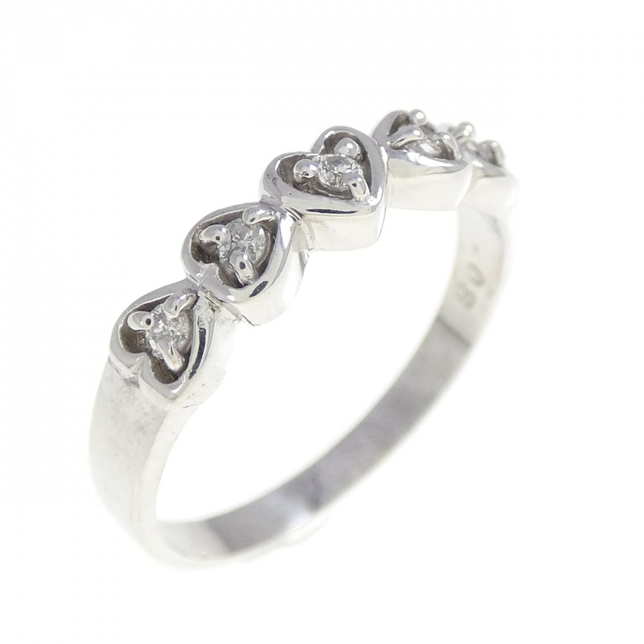 PT900 ハート ダイヤモンド リング 0.08CT 【公式通販】