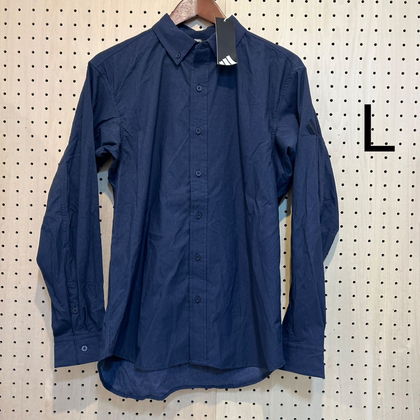 ヒゲダン　Higedan グッズボタン付きシャツ L ネイビー ヒゲダン Higedan グッズボタン付きシャツ L ネイビー ヒゲダン