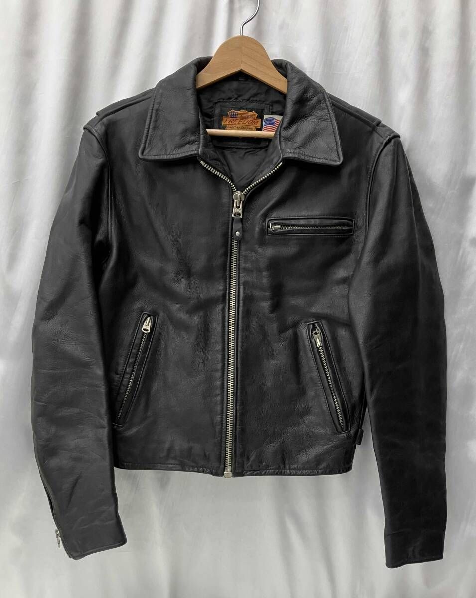FREEDOM フリーダム レザー シングルライダース36 牛革 ブラック