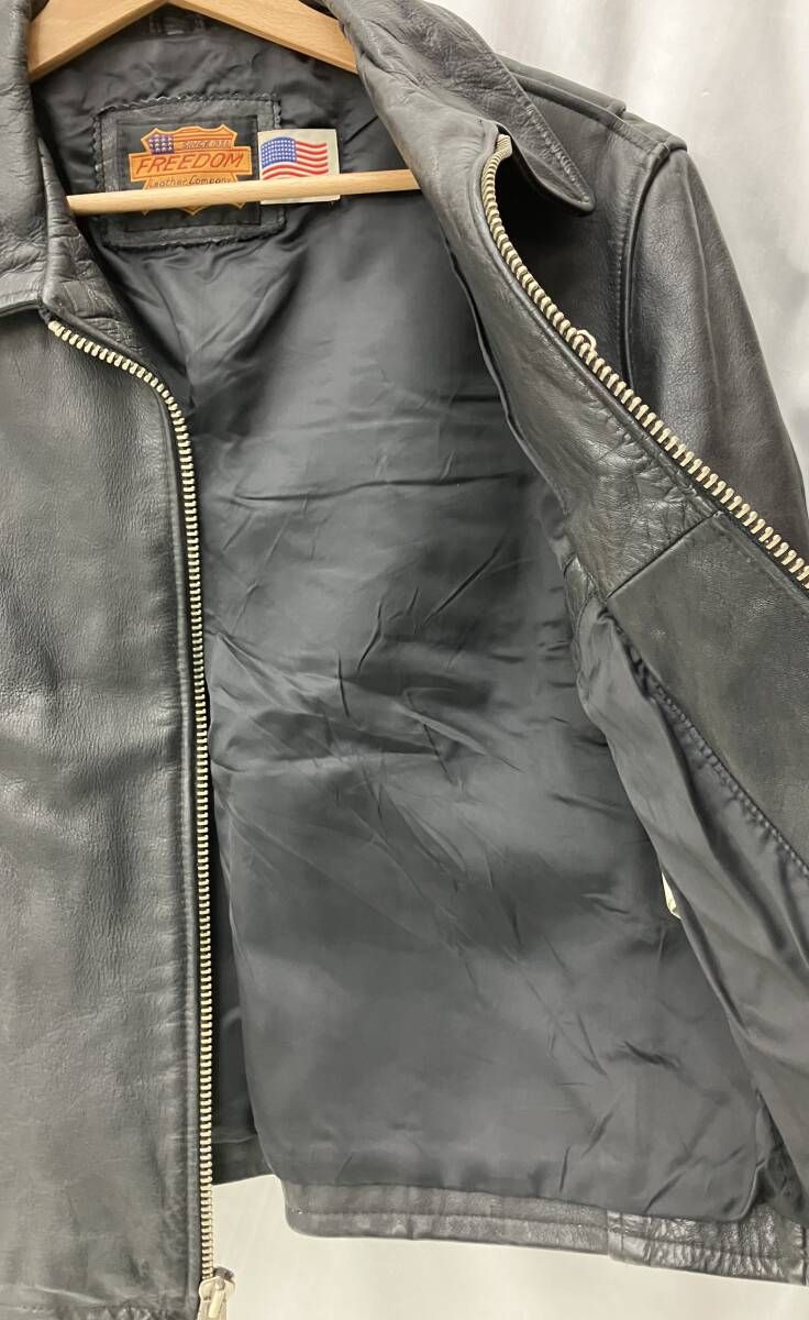 FREEDOM フリーダム レザー シングルライダース36 牛革 ブラック