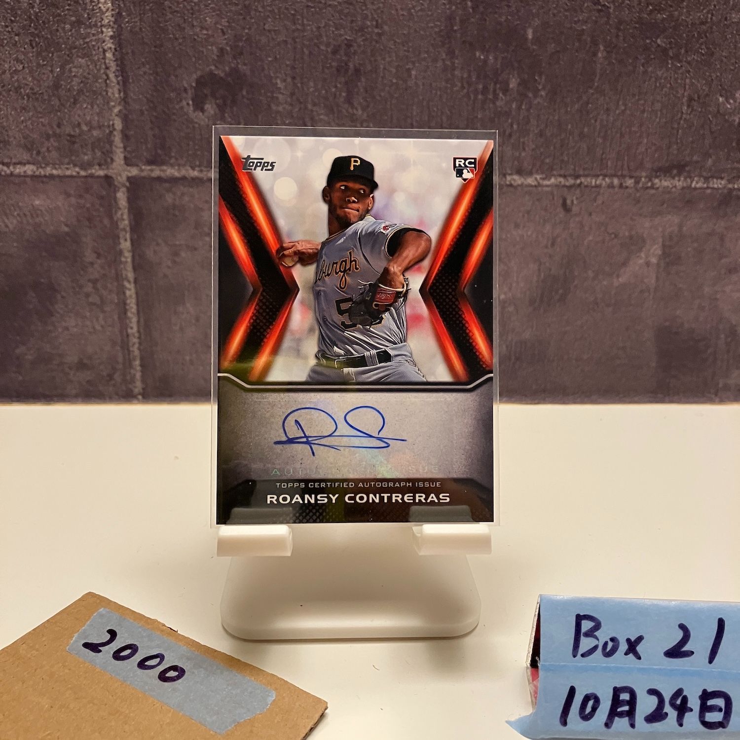 2022 Topps Roansy Contreras 直筆サインカード Pittsburgh Pirates RC