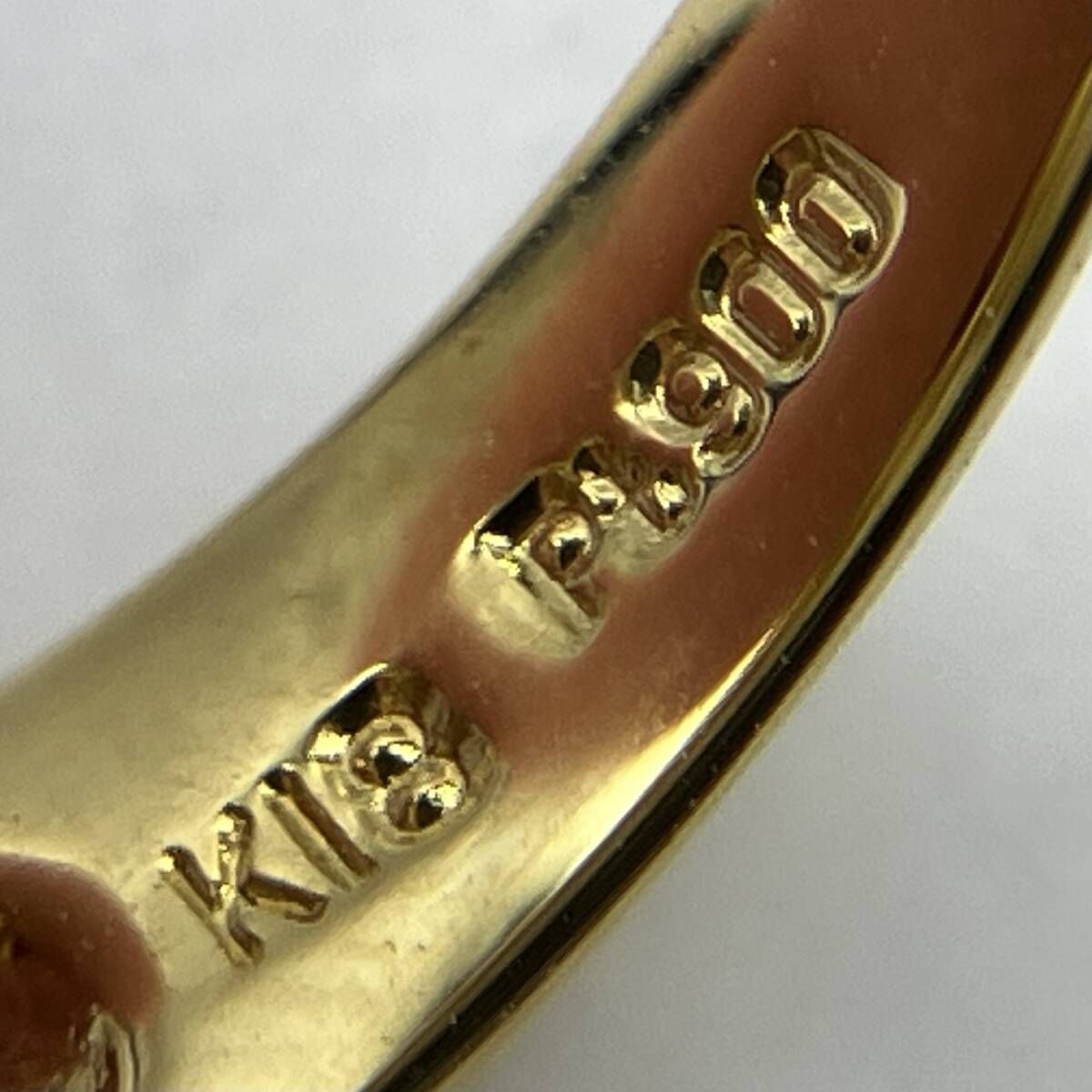 ゴールド・プラチナリング Pt900 K18 使用 ソーティング付き Pt900 プラチナ K18 18金 イエローゴールド 天然