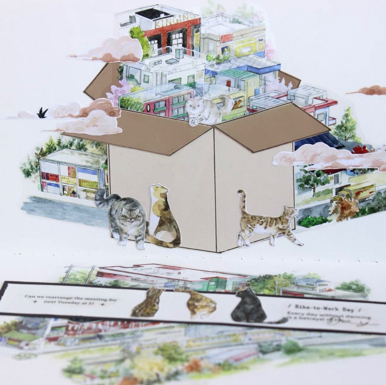 PET 布丁小猫 ダイカット加工 3cm×5.1m 52cm/loop 海外マスキング