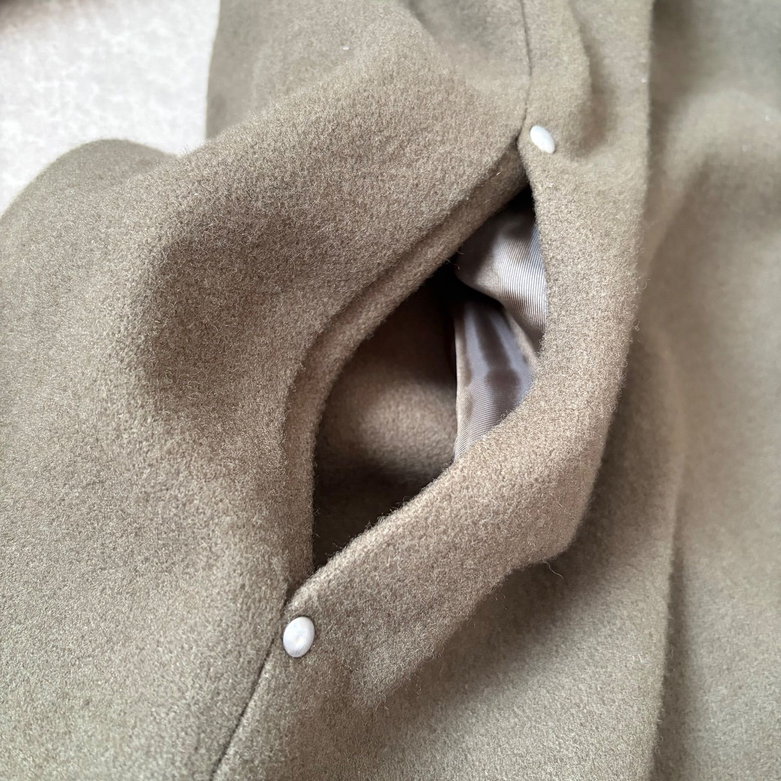 美品》Mansart（SCOT CLUB）コクーンウールコート グリーン 日本製