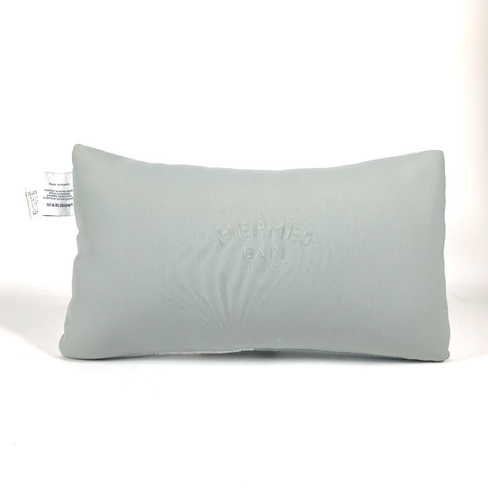 HERMES エルメス クッション ロゴ BAIN ナイロン グレー - メルカリ