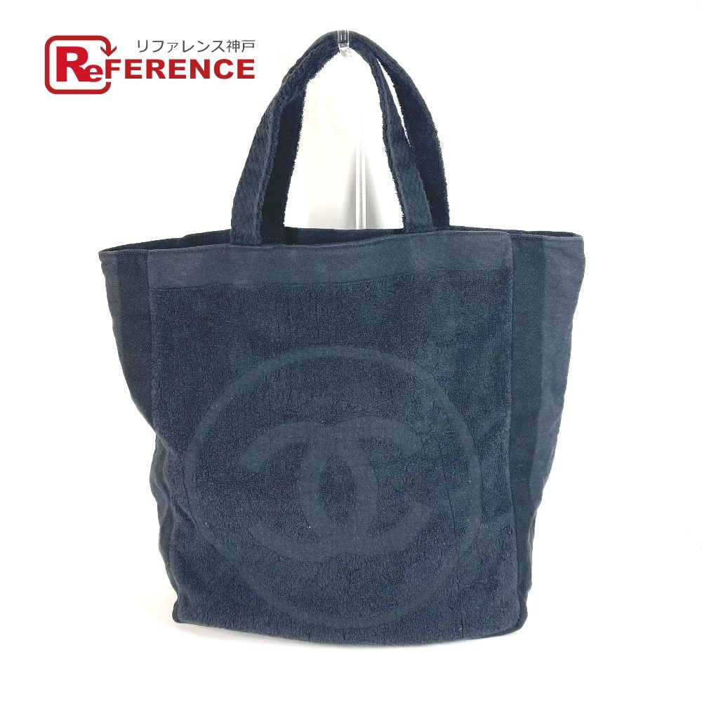 CHANEL シャネル トートバッグ ロゴ CC ココマーク パイル ブラック
